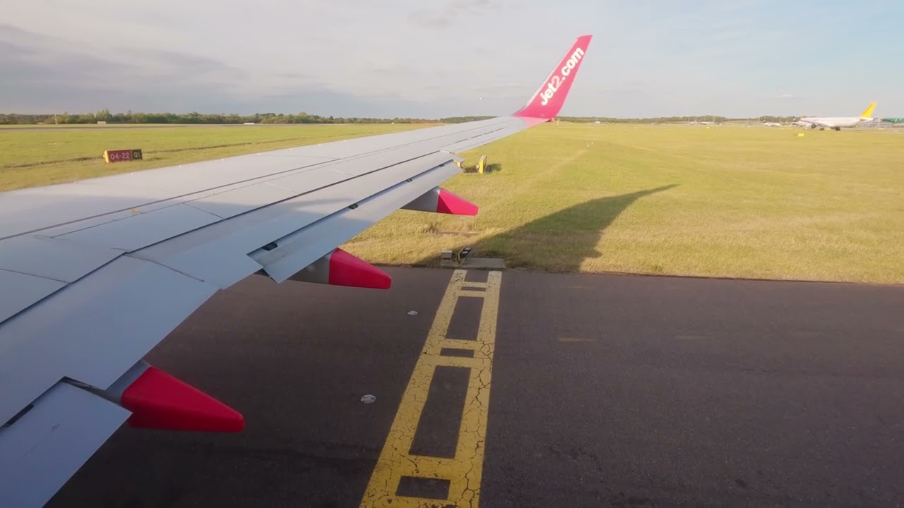 Boeing 737-800 Jet 2 Takeoff From Stansted To Dalaman AMAZING WING VEIW