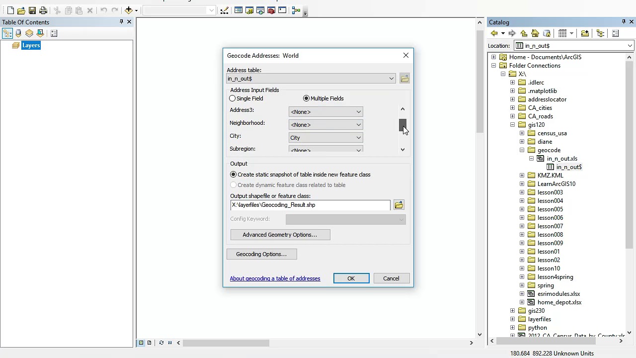 How to Geocode with ESRI World Geocoder