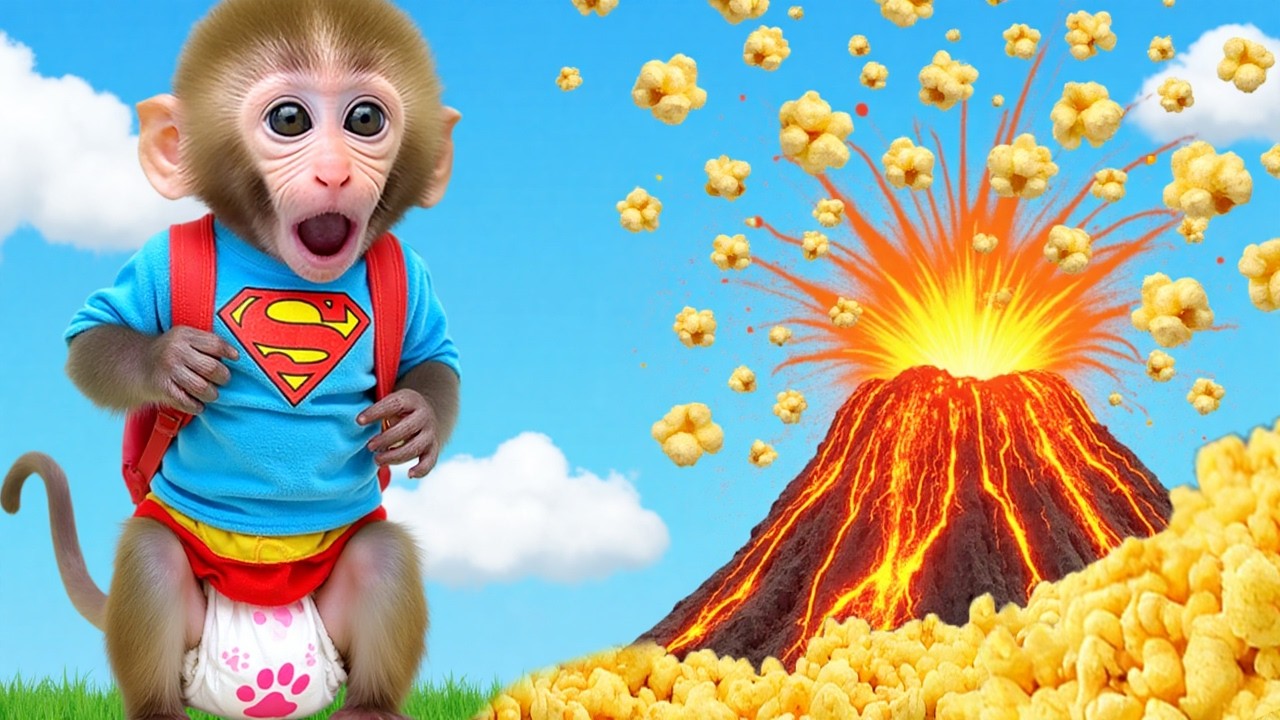 Monkey Baby Bon Bon and his battle against a huge fire while cooking breakfast.