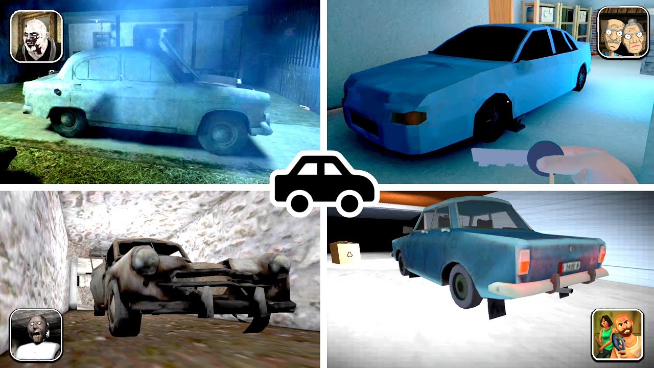 Car Escape Battle - Psychopath Hunt Vs Granny Vs Granny Grandpa House Vs Evil Father