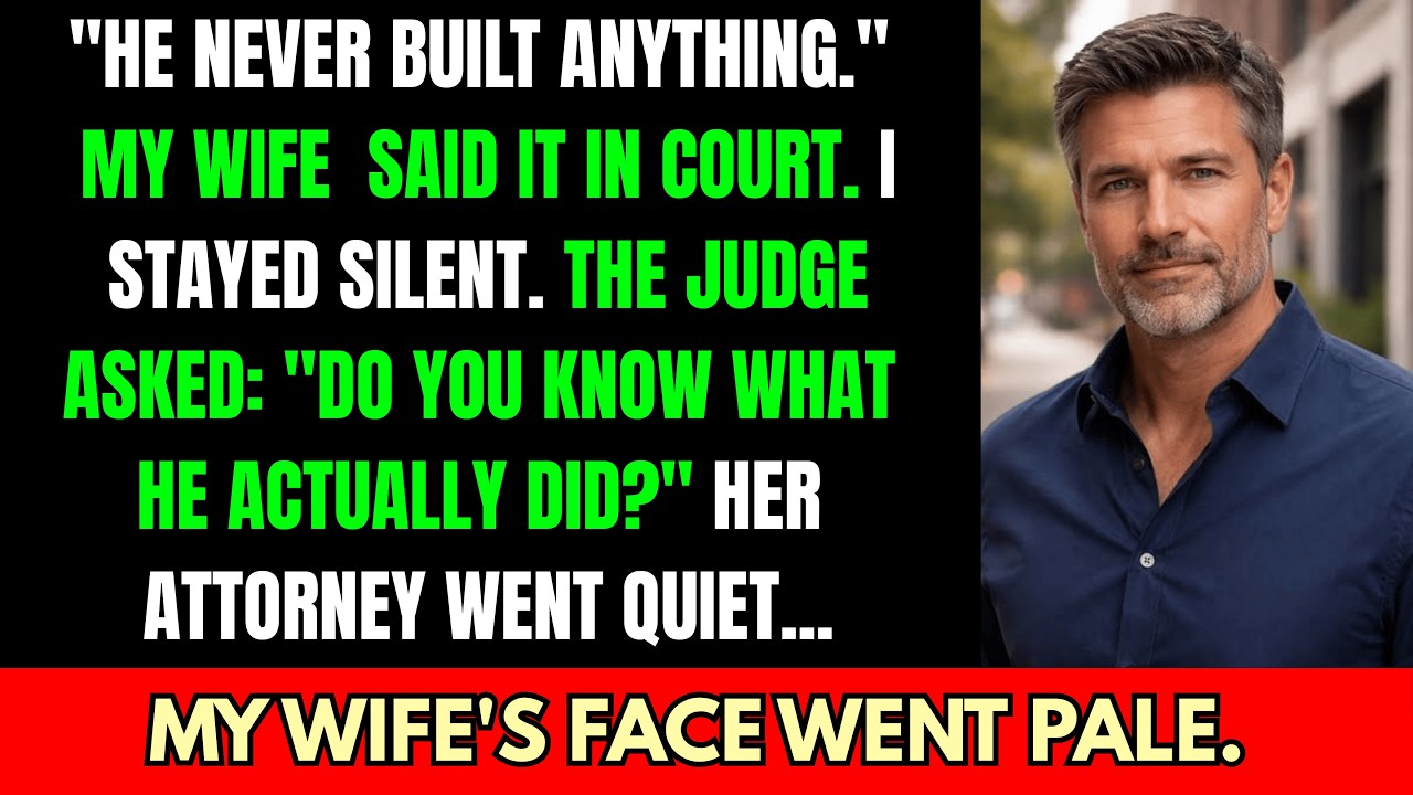 In Divorce Court, My Wife Said I Built Nothing — Then The Judge Asked Her Attorney One Question, ...