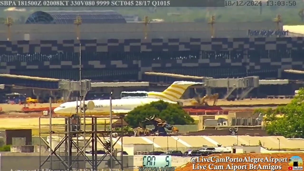 Decolagem do Trijato Boeing 727 de 40 anos no Aeroporto Salgado Filho POA 18/12/2024