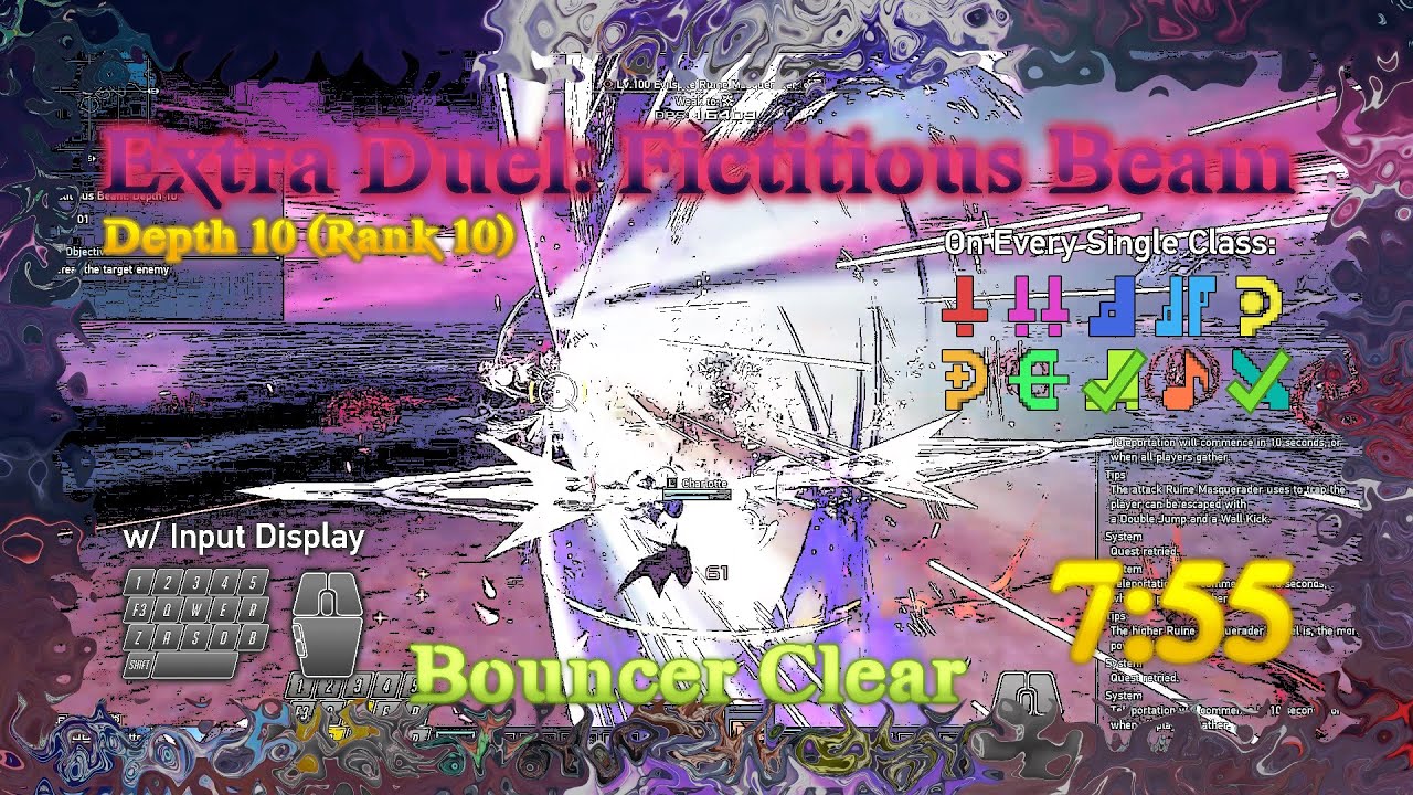[7:55] Bouncer -- All-class D10R10 Ruine Masquerader (Extra Duel: Fictitious Beam) [PSO2:NGS]