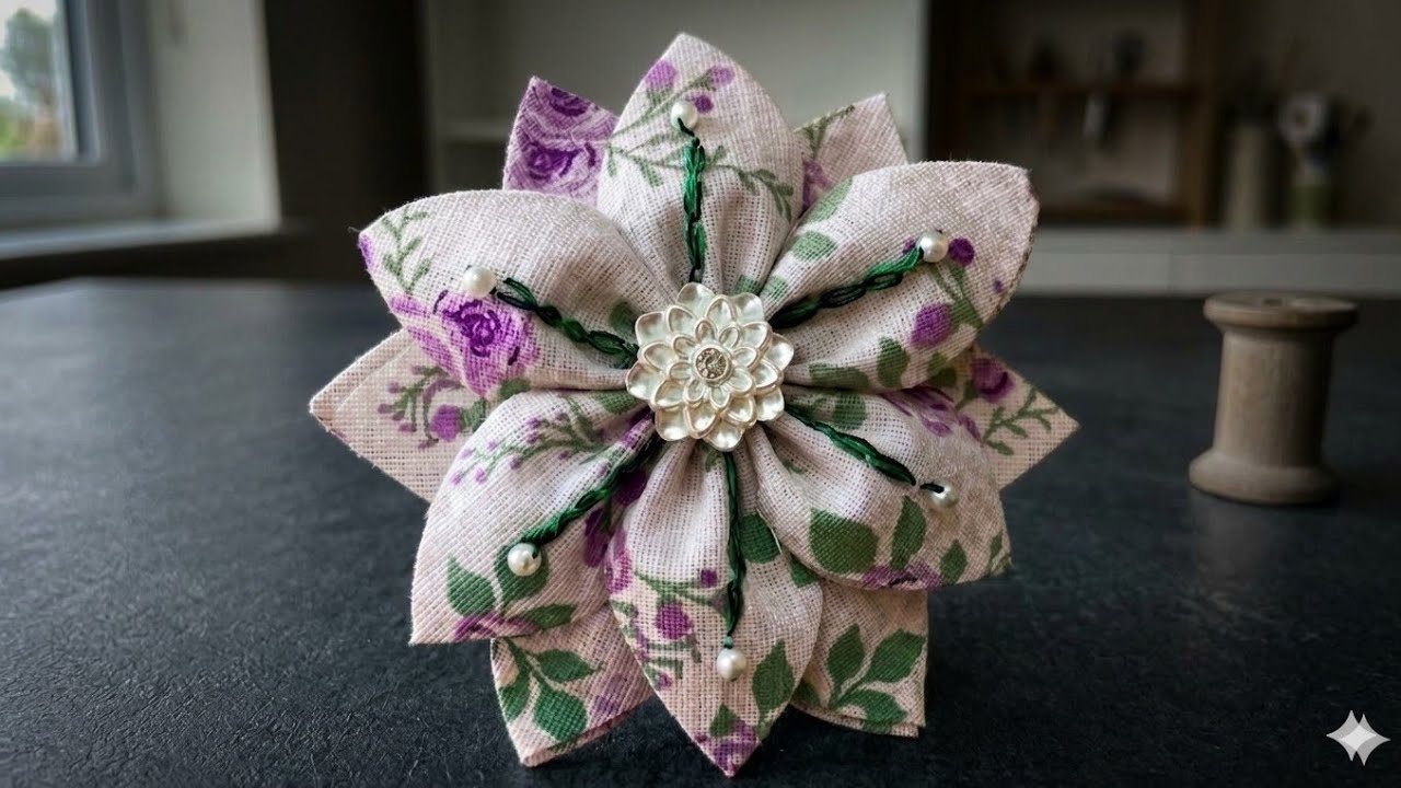 Fiz 60 Flores De Tricoline Pra Apenas Uma Cliente e Ela Amou E Vai Querer Mais