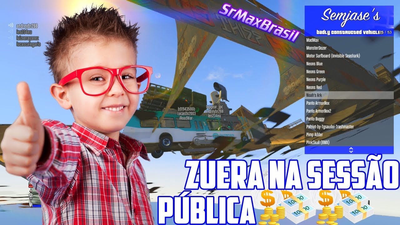 GTA V ONLINE ZUANDO NA SESSÃO PÚBLICA COM MOD MENU + MONEY LOBBY #2