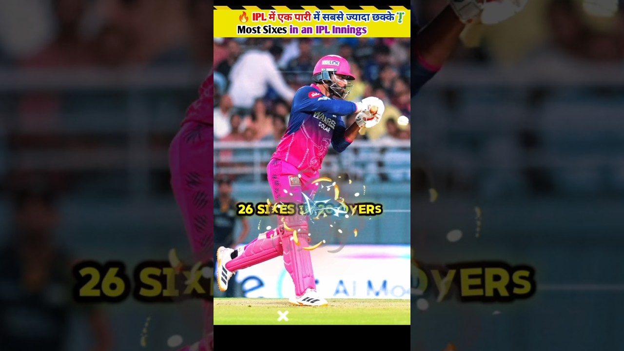 🔥 IPL में एक पारी में सबसे ज्यादा छक्के | Most Sixes in an IPL Innings#shorts #ipl