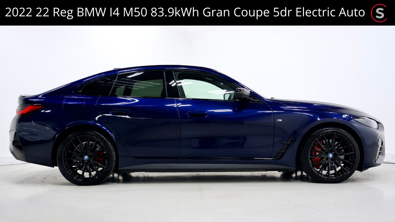 2022 22 Reg BMW I4 M50 83.9kWh Gran Coupe 5dr Electric Auto 4WD (544 ps)