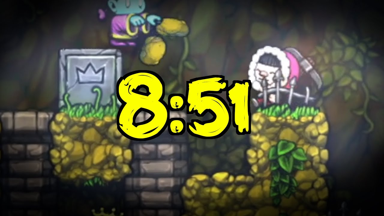 Spelunky No Teleporter Haunted Max Hell% Speedrun 8:51