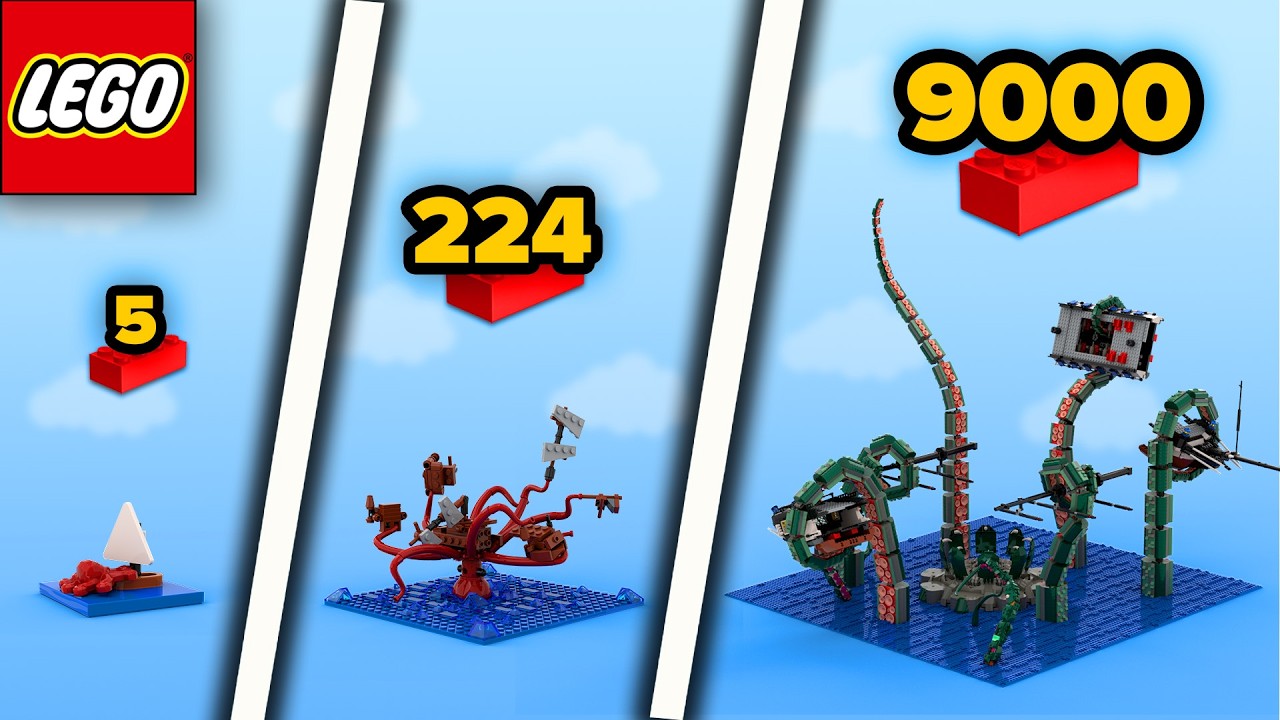 LEGO KRAKEN: от 5 до 9000 деталей | Сравнение