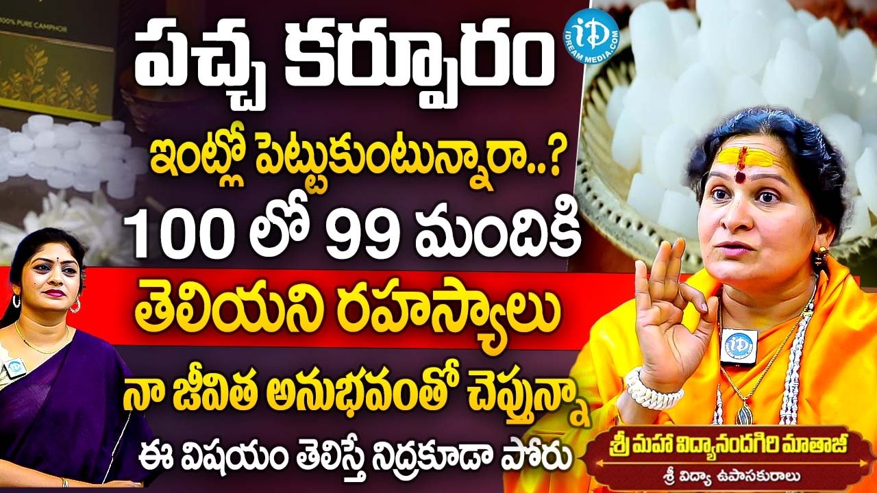 పచ్చ కర్పూరం గురించి 100లో 99 మందికి తెలియని రహస్యాలు | MahaVidyananda Giri Mathaji | Pacha Karpuram