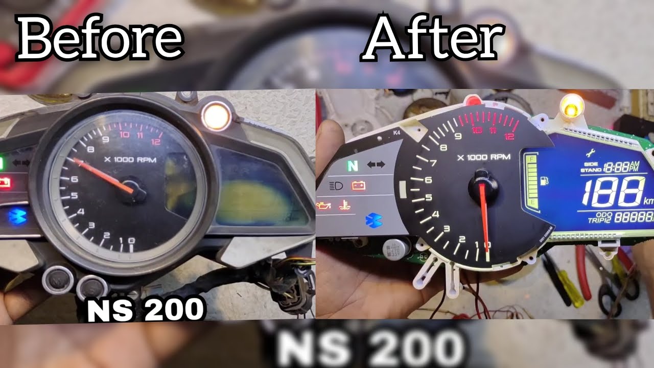 NS 200 Meter Dark Theme + White RPM
