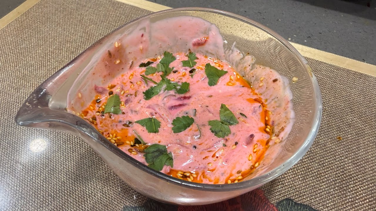 Naturally Pink Raita 💗 | No Food Colour | Beetroot Recipe