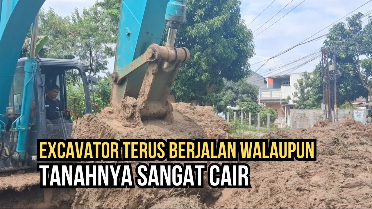 MANTAP ❗️ MANG JAMAR MEMBUAT TUMPUKAN GUNUNG DENGAN TANAH YANG CAIR | EXCAVATOR TERUS BERJALAN