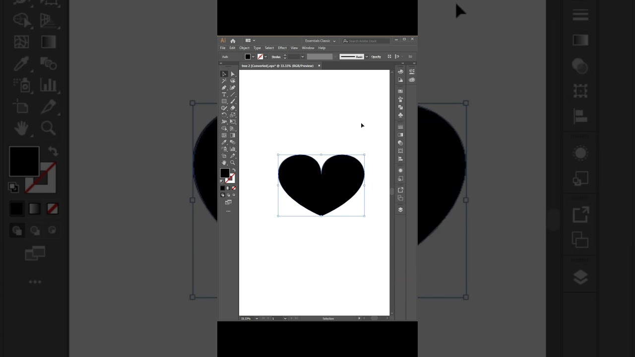 How to draw Heart shape in Adobe illustrator ❤#heart#logodesign