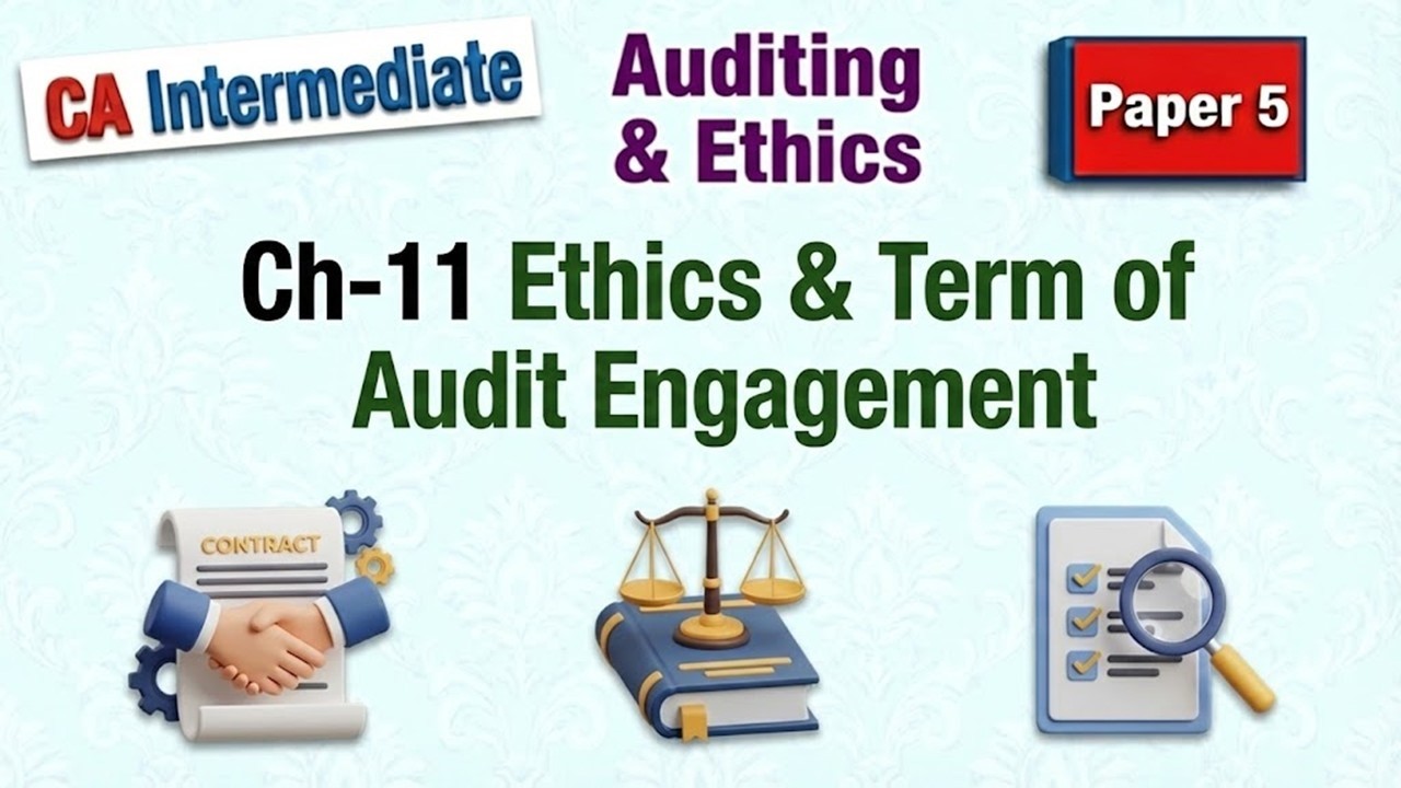 🎓CA Intermediate | Paper-5 | Ch-11 | Ethics and Terms of Audit Engagements | 📈Auditing and Ethics