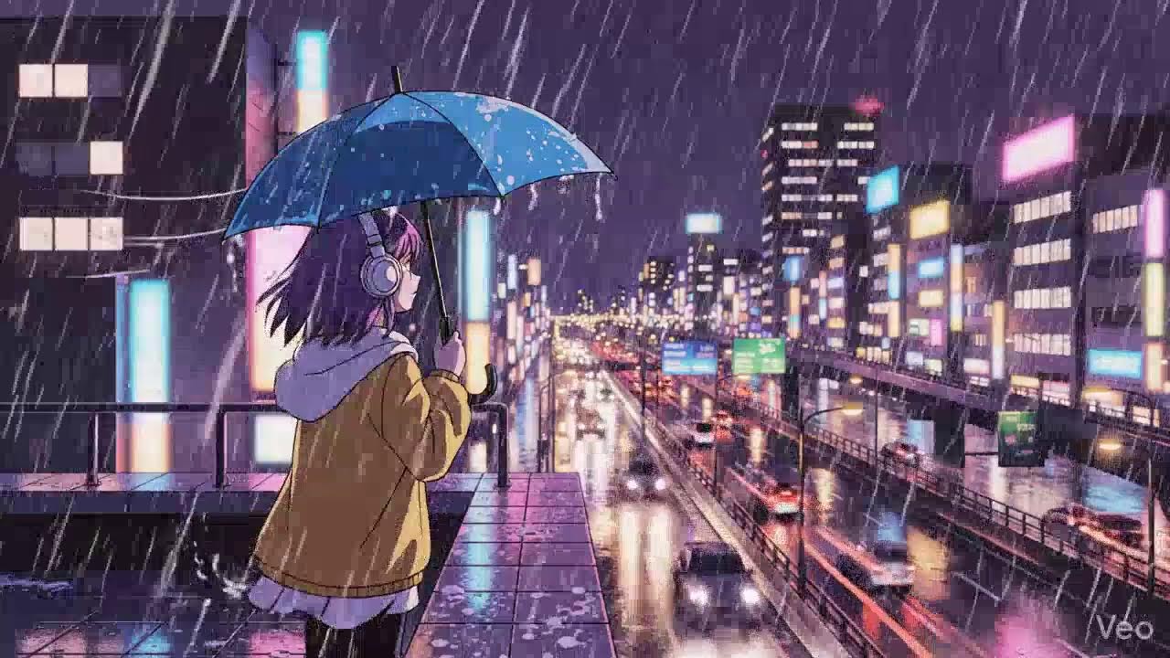 Rainy Neon Streets 🌧️ Japanese City Lofi | Study Beats
