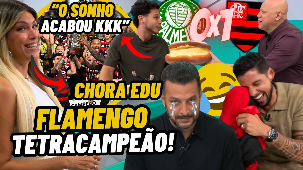 CHORA Edu Dracena! Cicinho, Ronaldo e Sgarbi ZOAM Palmeiras após Flamengo TETRACAMPEÃO | RENATA Fan