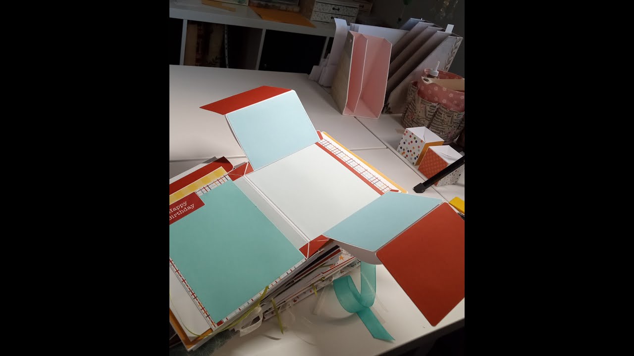 Tuto #3a de 10 | Album Anniversaire Grand Format | Pop-Up Page 1 | Scrapbooking