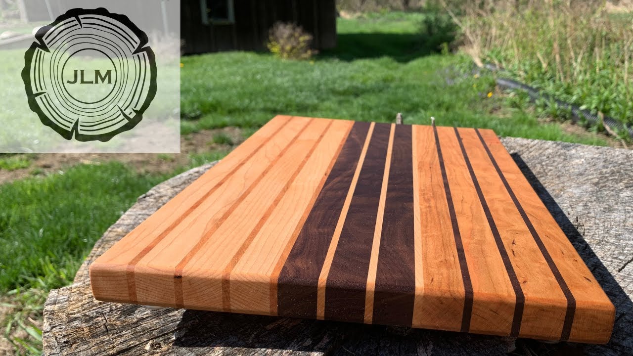 Cutting Board Build Process.  Maple, Cherry, Walnut
