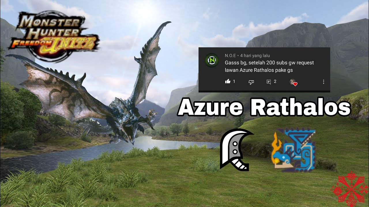 MHFU - Village - Azure Rathalos With Great Sword