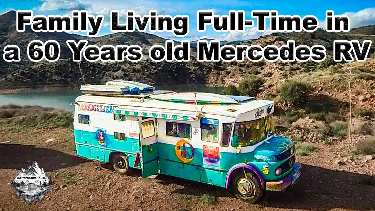 Family of three living full-time in a 60 Year Old Mercedes RV