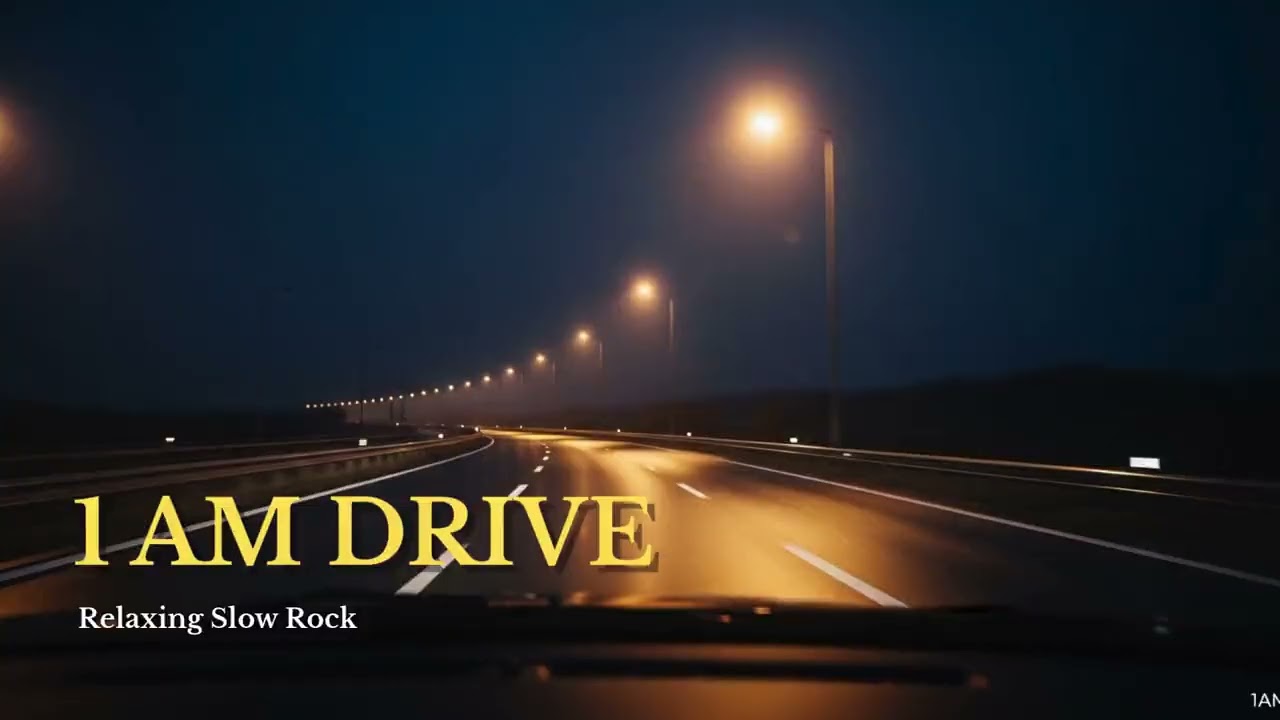 1AM Highway Drive 🌙 Emotional Slow Rock Guitar for Midnight City Roads