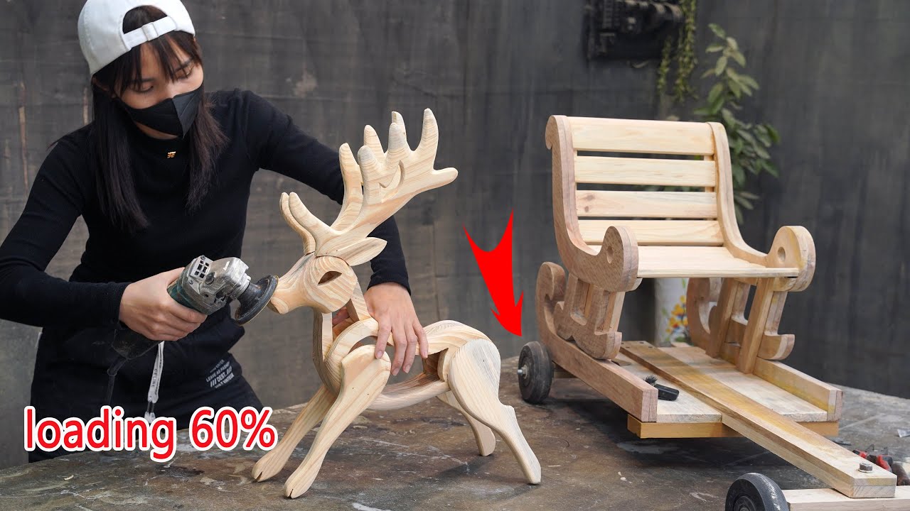 DIY Expert Reveals Secret to Turn Old Wheels into a Reindeer Sleigh for Christmas Fun