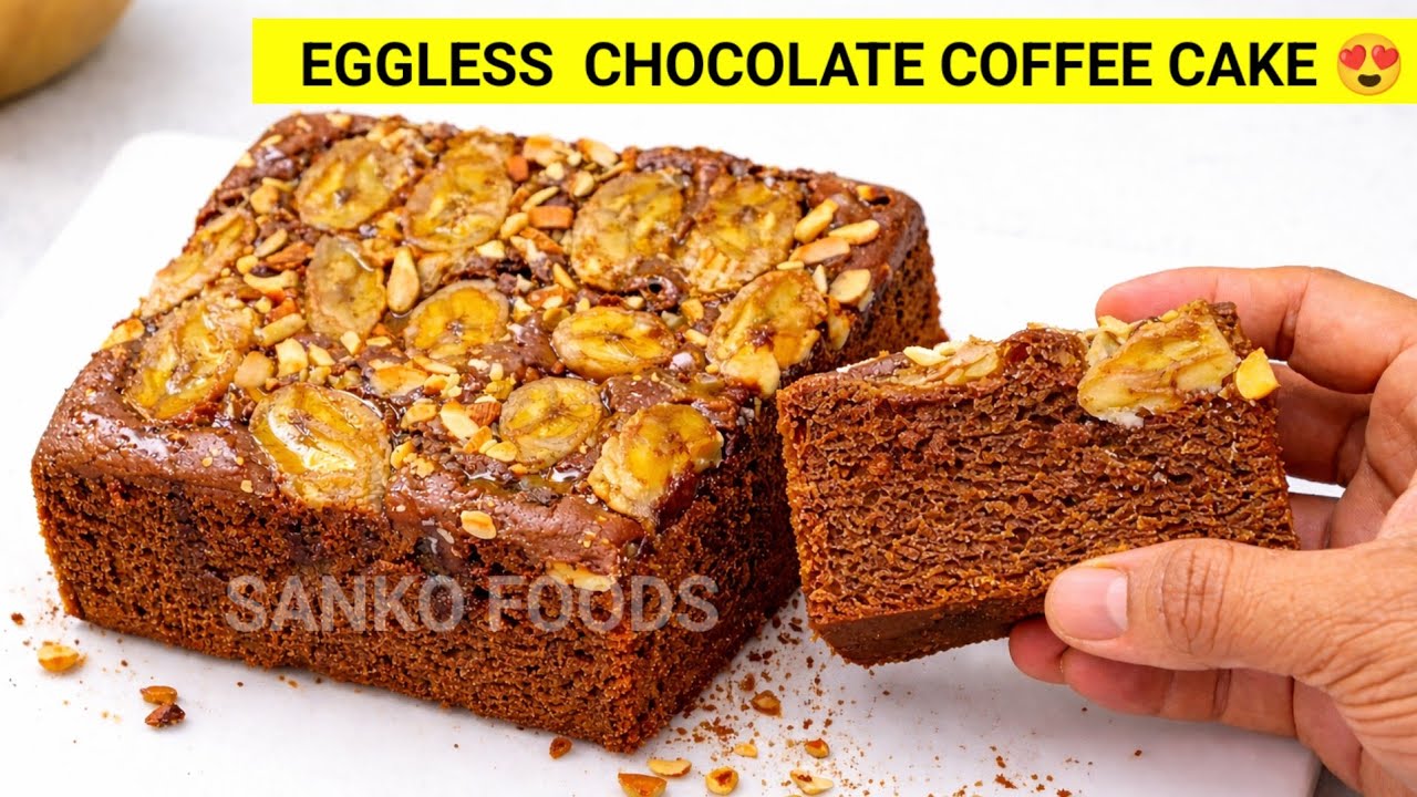 🔥 Na Chini, Na Maida, Na Anda, Na Oven! Healthy Chocolate Coffee Cake | 100% Wheat & Eggless