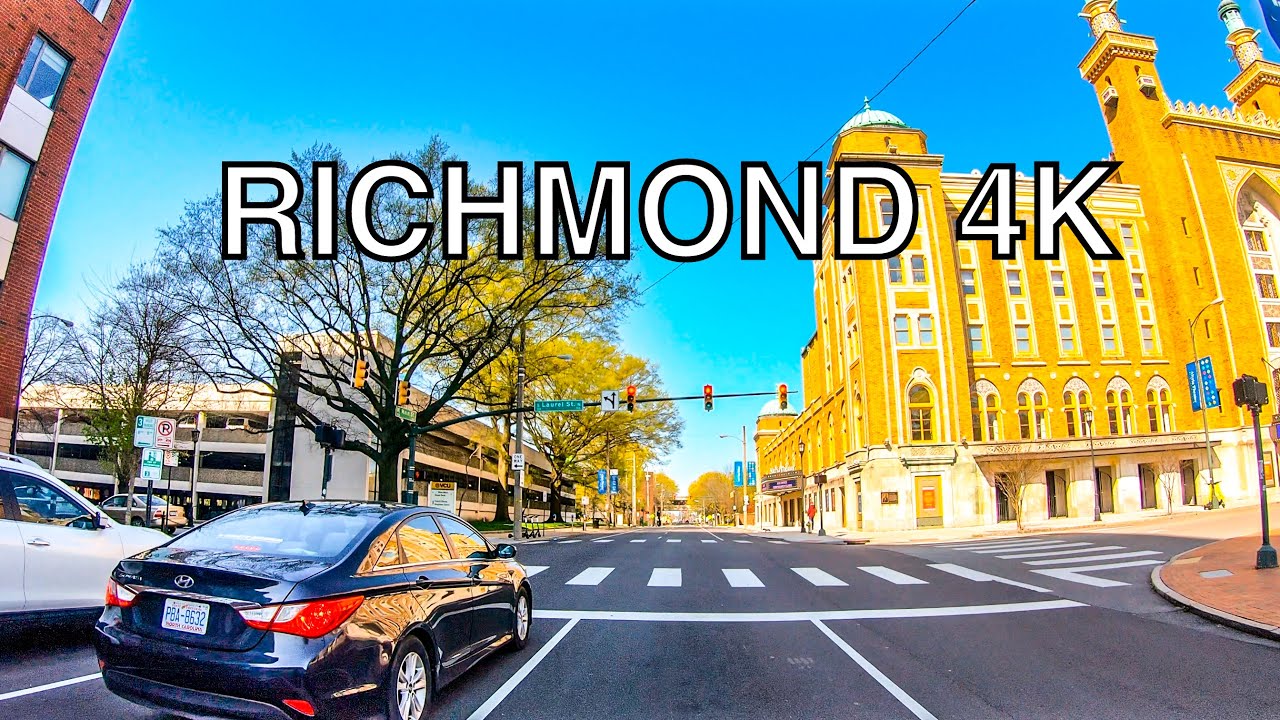 Richmond 4K - Driving Downtown - Virginia