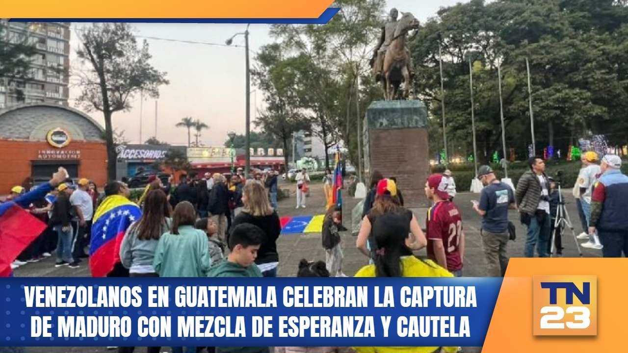 Venezolanos en Guatemala celebran la captura de Maduro con mezcla de esperanza y cautela