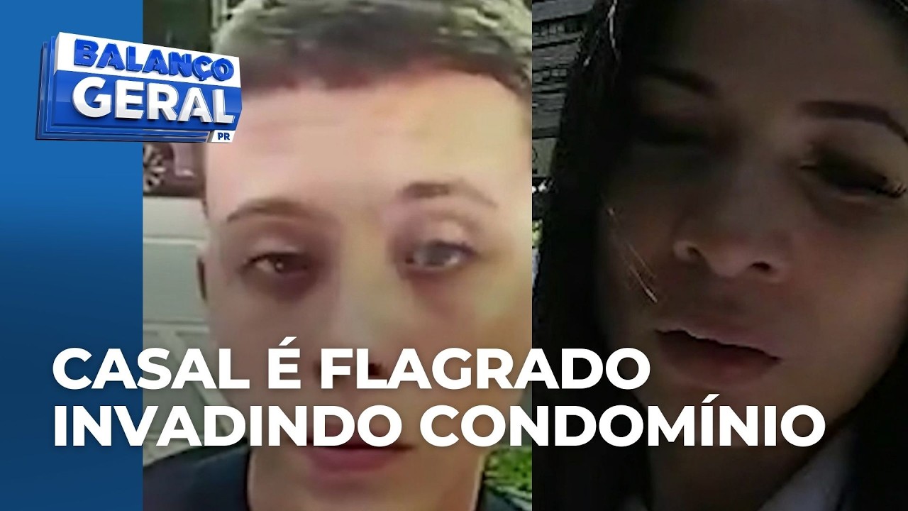 Casal é flagrado invadindo condomínio de Curitiba; suspeitos furtaram apartamento