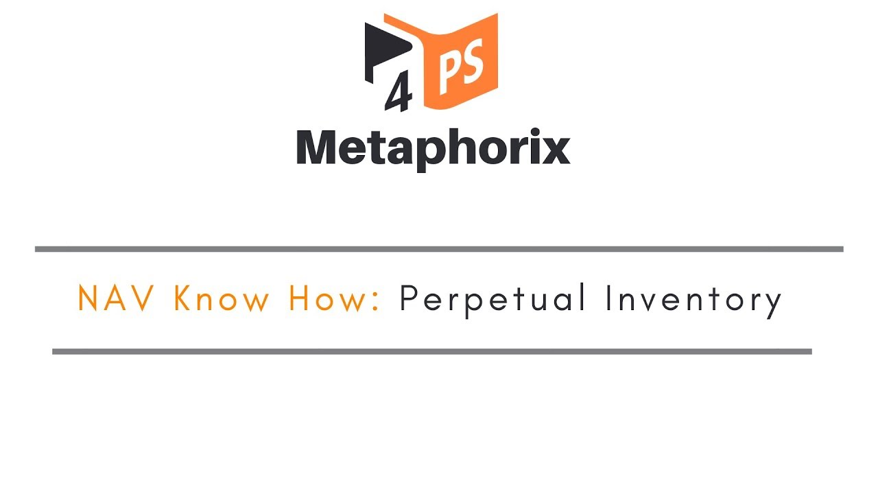 NAV Know How: Perpetual Inventory