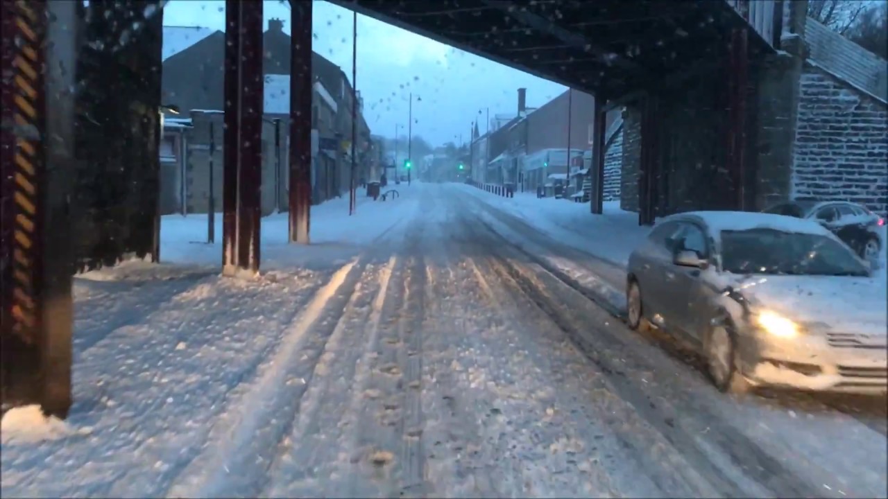 Driving in Snow - March 2018 in central Fife - Scotland