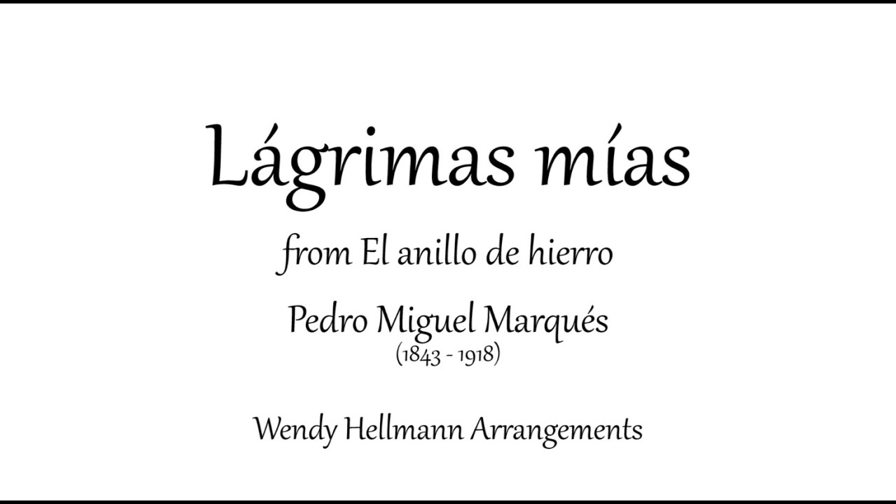 Pedro Miguel Marqués - Lágrimas mías | Piano accompaniment (low voice)