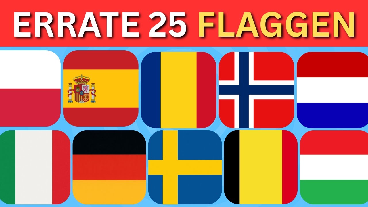 Errate 25 FLAGGEN aus Europa – FLAGGEN QUIZ für Anfänger🏳️‍🌍