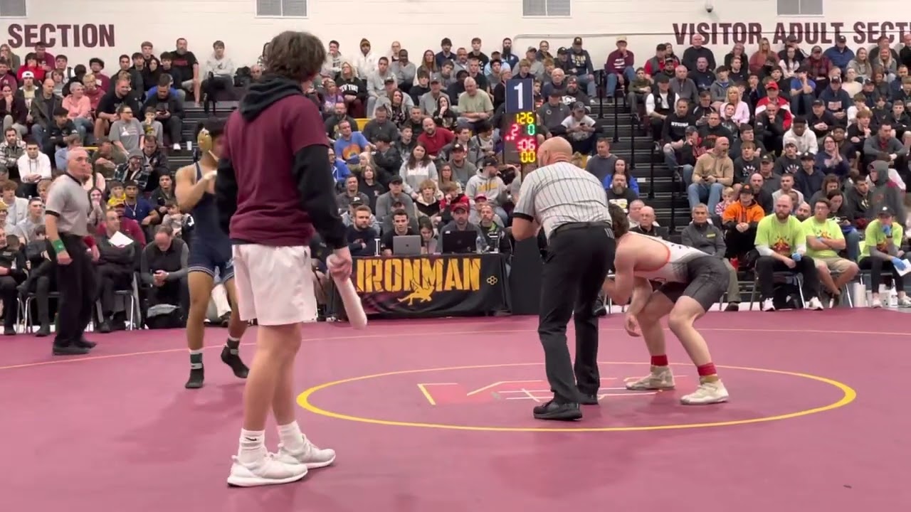 126 lbs Final Ironman Ben Davino, St. Charles East vs Marc-Anthony McGowan, Blair