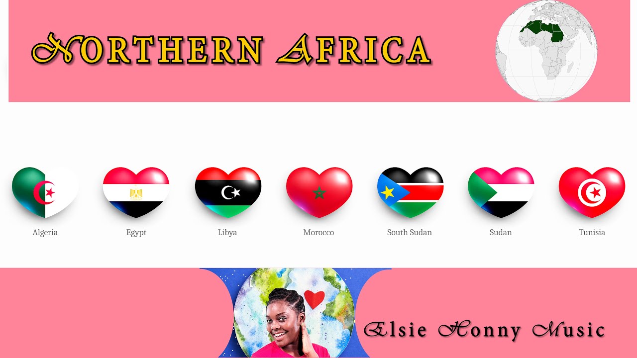 Northern Africa National Anthems (All North African Countries) - Performed By Elsie Honny