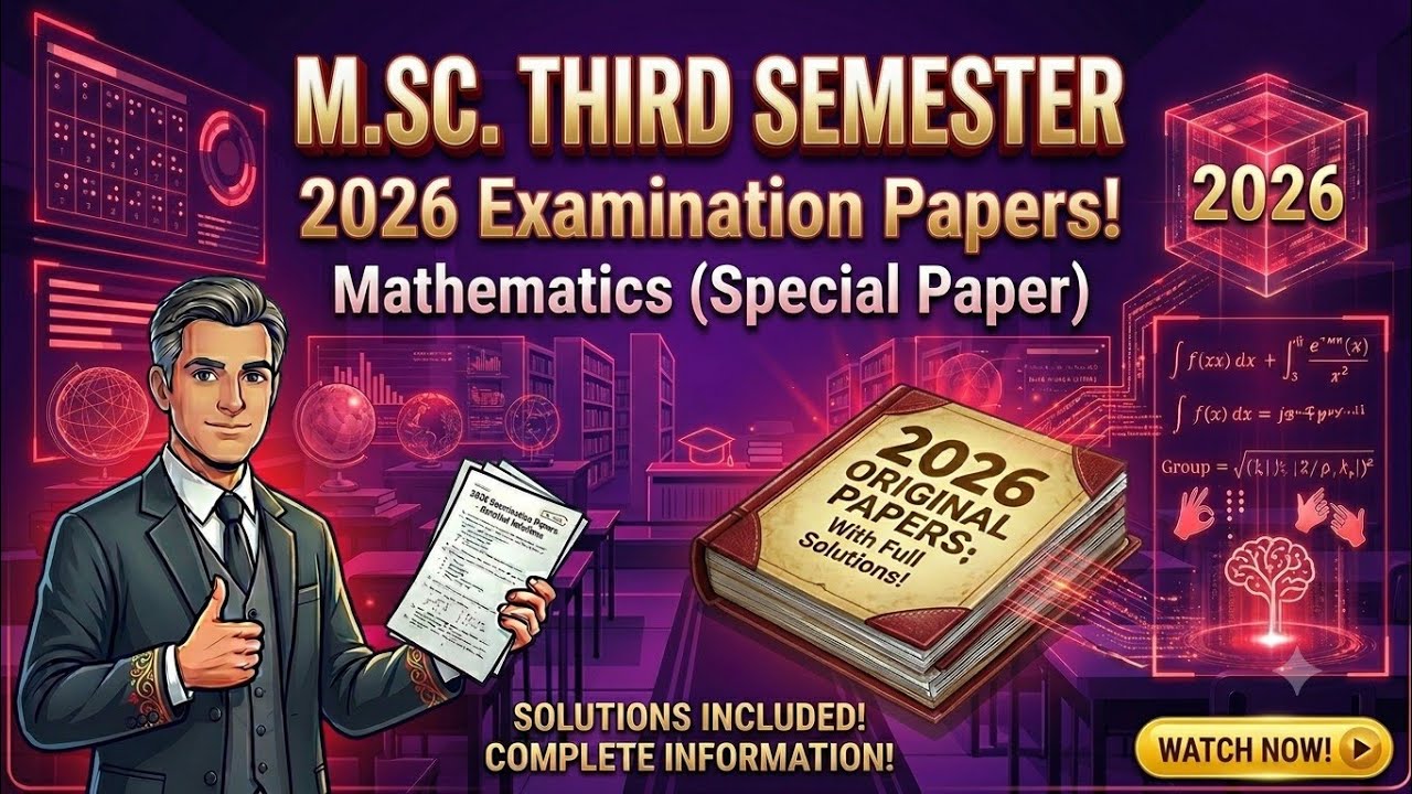  M.Sc Mathematics 3rd Semester Exam December 2025
