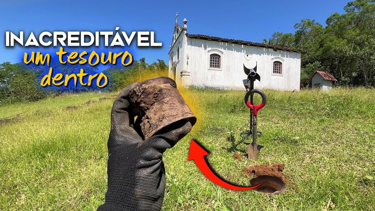 Achei uma lata misteriosa próximo a uma igreja antiga - Veja o que tinha dentro / Detector de metais
