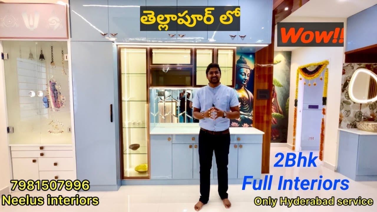 Wow అనిపించే Super Looking ❤️ interiors 2bhk @ Tellapur #2025 #interiordesign by Neelus interiors 