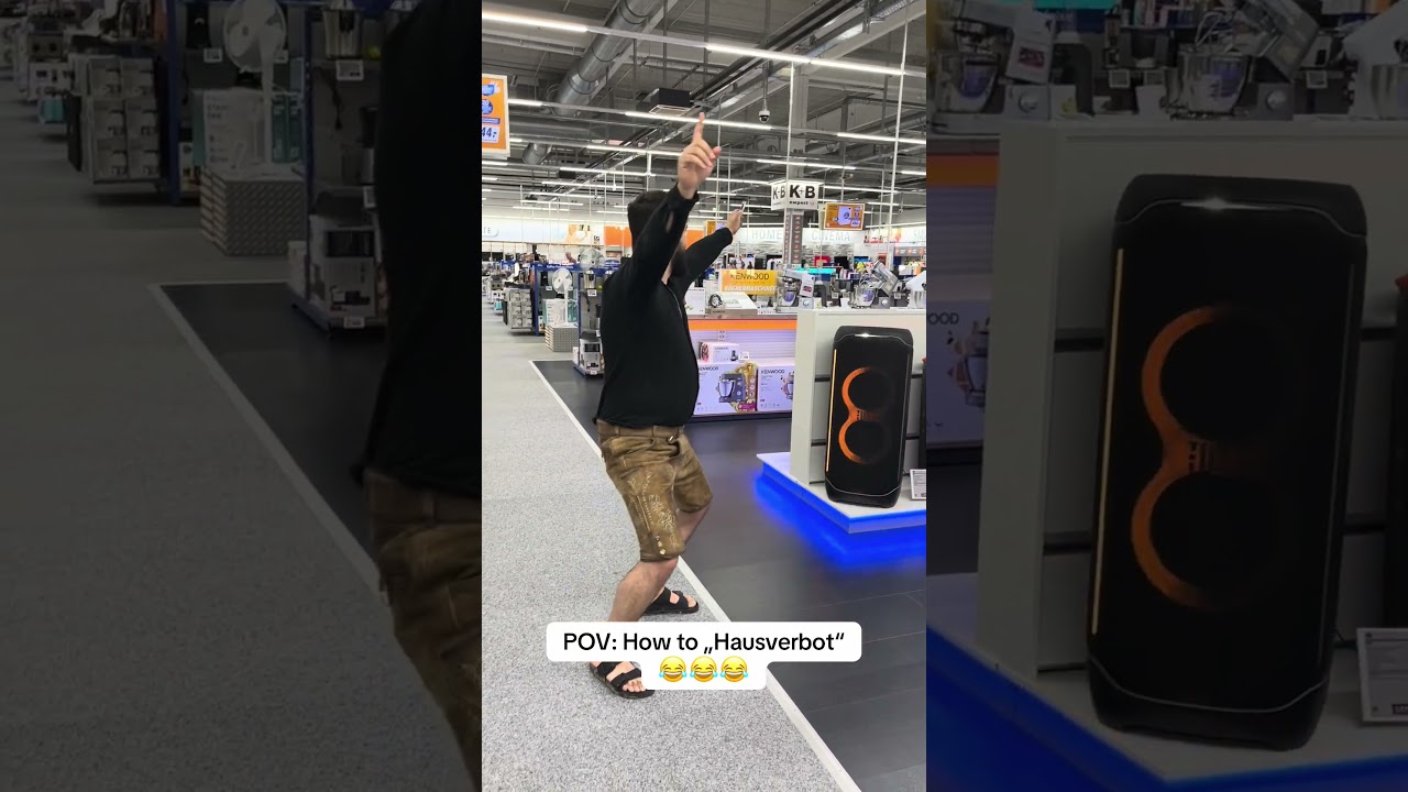 Bayer testet SoundBox im Laden ud tanzt 😂