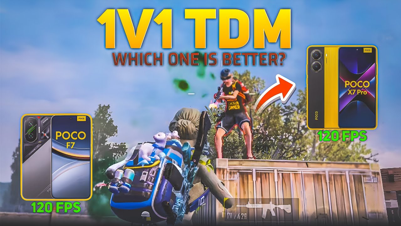 Poco F7 vs Poco X7 Pro PUBG 1v1 TDM: Which is the Real King? 👑 (120 FPS Test)