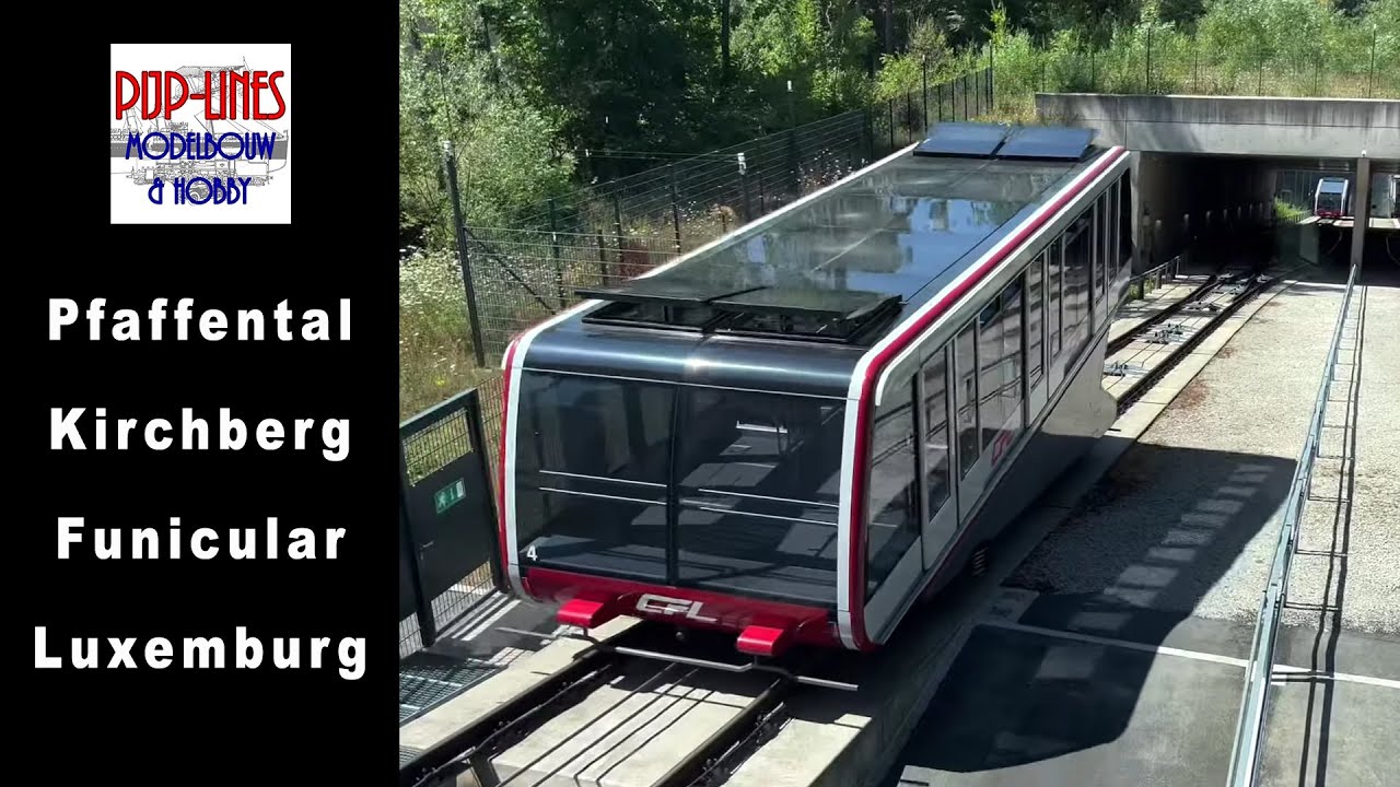 Pfaffental-Kirchberg Funicular (kabeltrein) Luxemburg