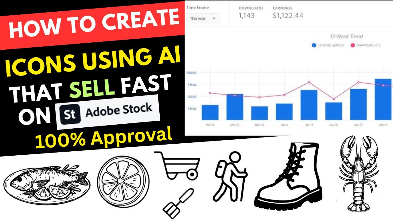 How to Create Icons with AI & Sell on Adobe Stock | Step-by-Step Guide for Beginners