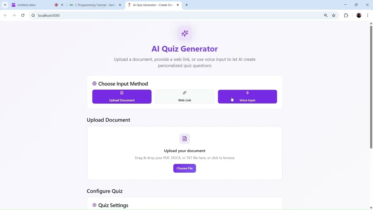 AI-POWERED DOCUMENT TO QUIZ GENERATOR