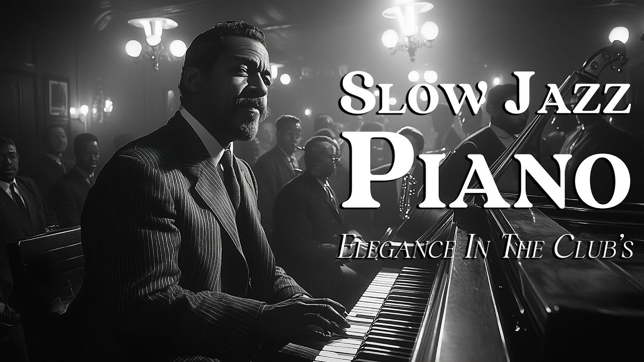 Slow Jazz Piano Evenings 🎹 Capturing Timeless Elegance In The Club's Warm Glow - [Jazz,Jazz Classic]