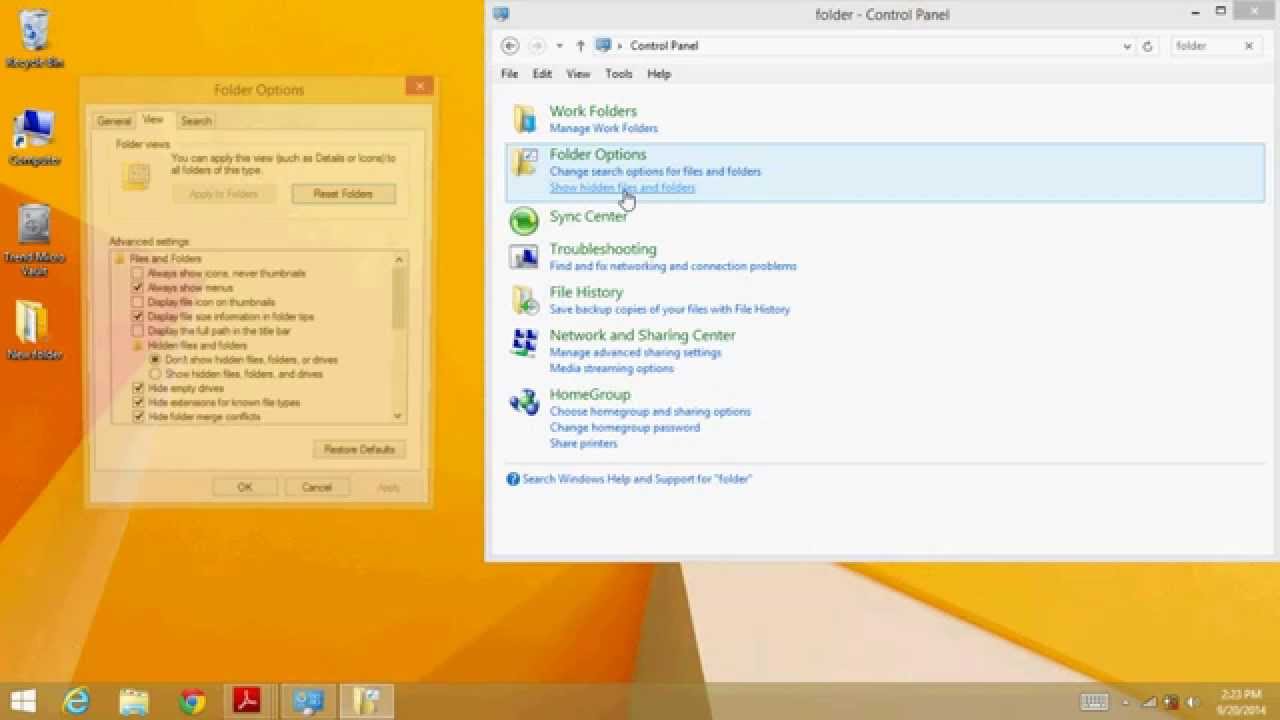 HOW TO Hide Folders or Show hidden folders on Windows 8