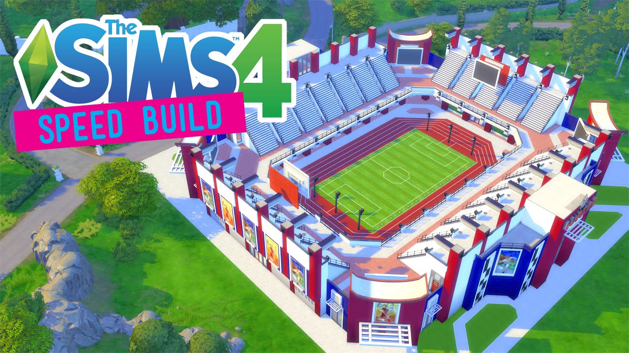 The Sims 4 -Speed Build- Olympic Stadium! (2016 Olympics) - No CC -