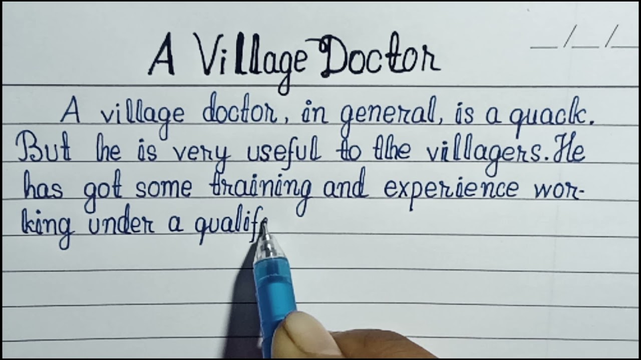 Handwriting//paragraph writing//A Village Doctor//@Coopos