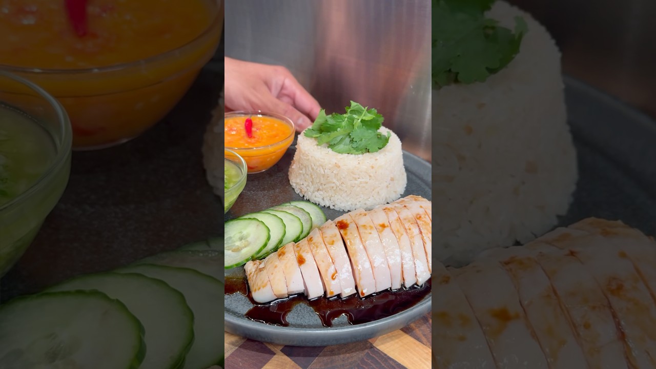 Hainanese Chicken Rice 🇨🇳🐓 #shorts
